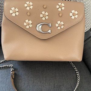 Authentic Coach shoulder bag Floral stitch
